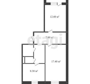 2-к квартира, вторичка, 44м2, 1/1 этаж