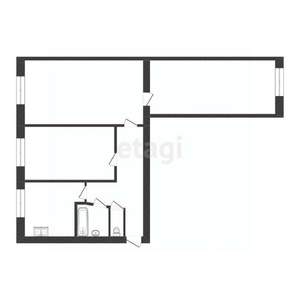 3-к квартира, вторичка, 58м2, 1/5 этаж