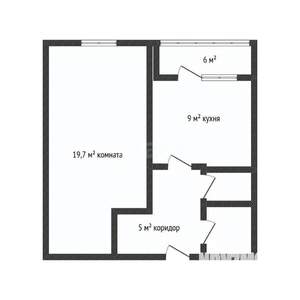 1-к квартира, вторичка, 38м2, 5/5 этаж