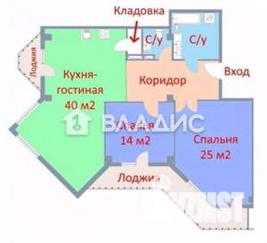 3-к квартира, вторичка, 100м2, 10/16 этаж