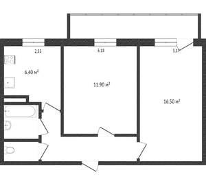 2-к квартира, вторичка, 51м2, 5/10 этаж