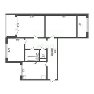 3-к квартира, вторичка, 60м2, 9/9 этаж