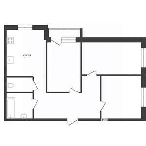 3-к квартира, вторичка, 74м2, 9/10 этаж