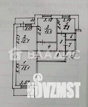 3-к квартира, вторичка, 73м2, 3/9 этаж