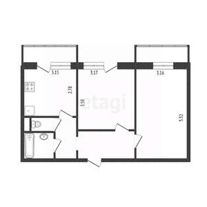 2-к квартира, вторичка, 50м2, 7/10 этаж