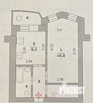 1-к квартира, вторичка, 39м2, 3/5 этаж
