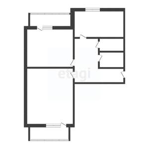 2-к квартира, вторичка, 50м2, 1/9 этаж