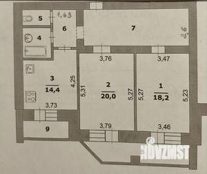 2-к квартира, вторичка, 82м2, 7/12 этаж