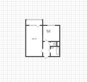 1-к квартира, вторичка, 33м2, 5/7 этаж