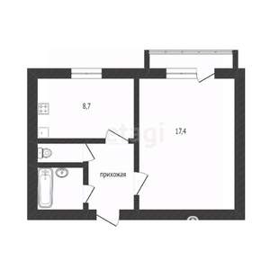 1-к квартира, вторичка, 34м2, 6/10 этаж