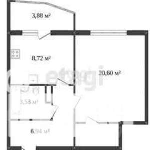 1-к квартира, вторичка, 36м2, 1/14 этаж