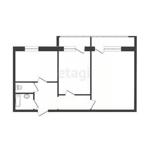 2-к квартира, вторичка, 59м2, 9/9 этаж