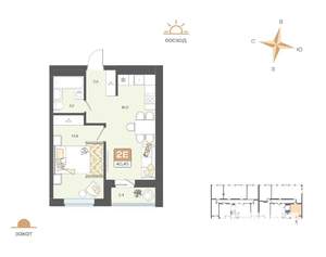 2-к квартира, вторичка, 40м2, 1/8 этаж