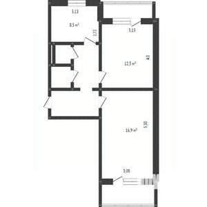 2-к квартира, вторичка, 52м2, 4/9 этаж