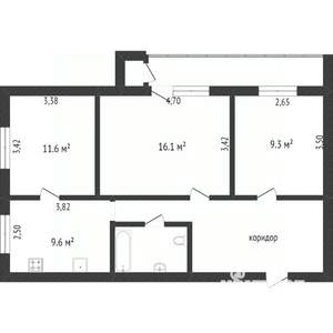 3-к квартира, вторичка, 83м2, 5/10 этаж