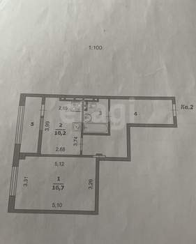 1-к квартира, вторичка, 49м2, 2/18 этаж