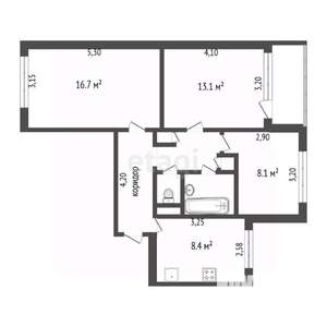 3-к квартира, вторичка, 60м2, 8/9 этаж