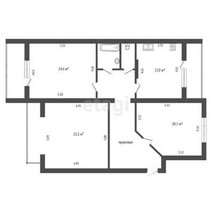 3-к квартира, вторичка, 124м2, 10/14 этаж