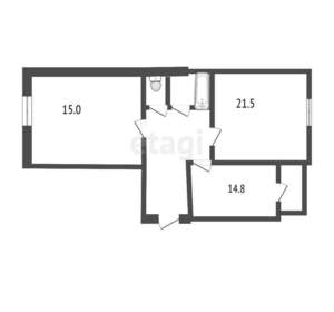 2-к квартира, вторичка, 69м2, 5/6 этаж