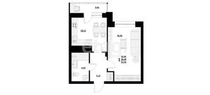 1-к квартира, вторичка, 38м2, 5/10 этаж