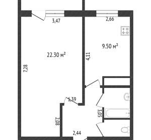 1-к квартира, вторичка, 41м2, 6/17 этаж