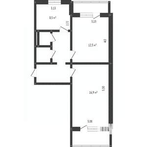 2-к квартира, вторичка, 58м2, 8/10 этаж