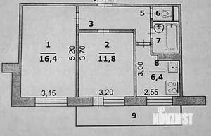 2-к квартира, вторичка, 44м2, 5/9 этаж