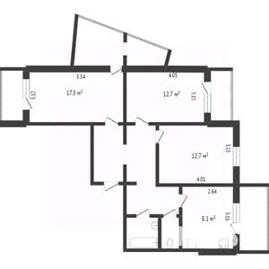 3-к квартира, вторичка, 71м2, 7/10 этаж