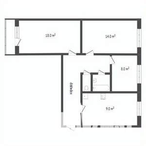 3-к квартира, вторичка, 61м2, 9/9 этаж