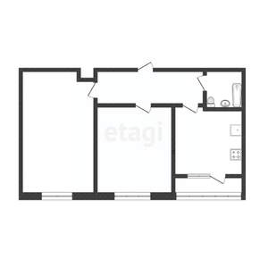 2-к квартира, вторичка, 57м2, 7/14 этаж