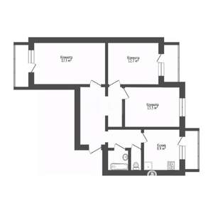 3-к квартира, вторичка, 72м2, 6/10 этаж