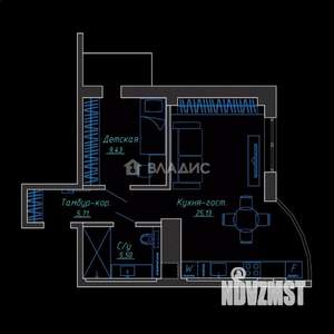 2-к квартира, вторичка, 49м2, 9/15 этаж