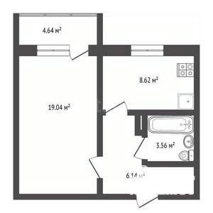 1-к квартира, вторичка, 31м2, 1/5 этаж
