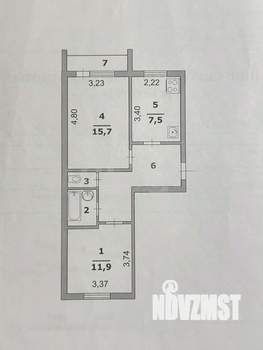 2-к квартира, вторичка, 48м2, 3/5 этаж