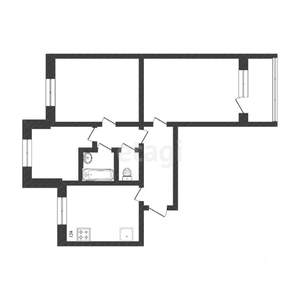 3-к квартира, вторичка, 61м2, 1/9 этаж