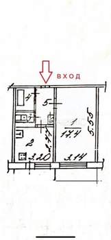 1-к квартира, вторичка, 34м2, 6/9 этаж