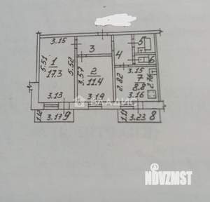 2-к квартира, вторичка, 51м2, 6/9 этаж