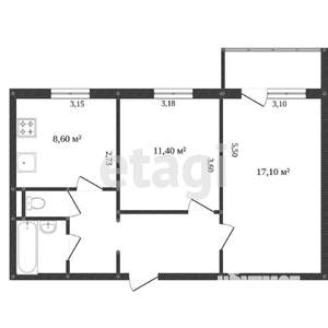 2-к квартира, вторичка, 50м2, 6/7 этаж