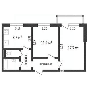 2-к квартира, вторичка, 47м2, 9/9 этаж