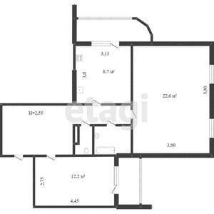2-к квартира, вторичка, 63м2, 11/17 этаж