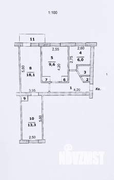 3-к квартира, вторичка, 58м2, 5/5 этаж