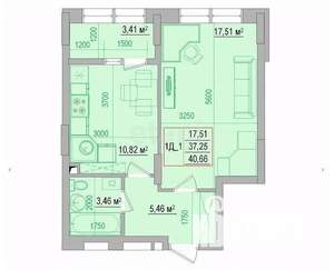 1-к квартира, вторичка, 37м2, 2/18 этаж