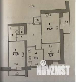 3-к квартира, вторичка, 66м2, 8/15 этаж