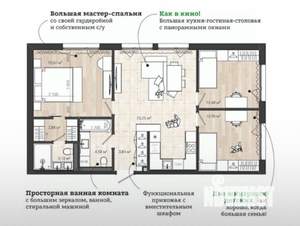 3-к квартира, вторичка, 78м2, 1/7 этаж