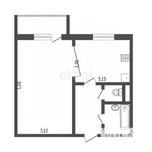 1-к квартира, вторичка, 34м2, 4/9 этаж