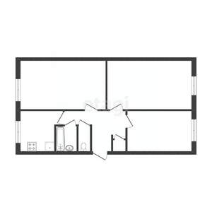 3-к квартира, вторичка, 61м2, 1/5 этаж
