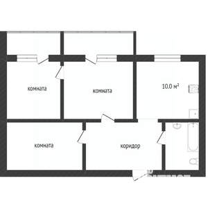 3-к квартира, вторичка, 57м2, 2/5 этаж
