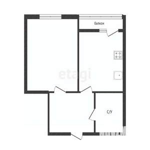 1-к квартира, вторичка, 55м2, 12/19 этаж