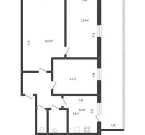 3-к квартира, вторичка, 58м2, 1/5 этаж