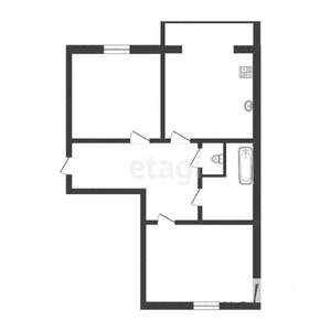2-к квартира, вторичка, 51м2, 4/14 этаж